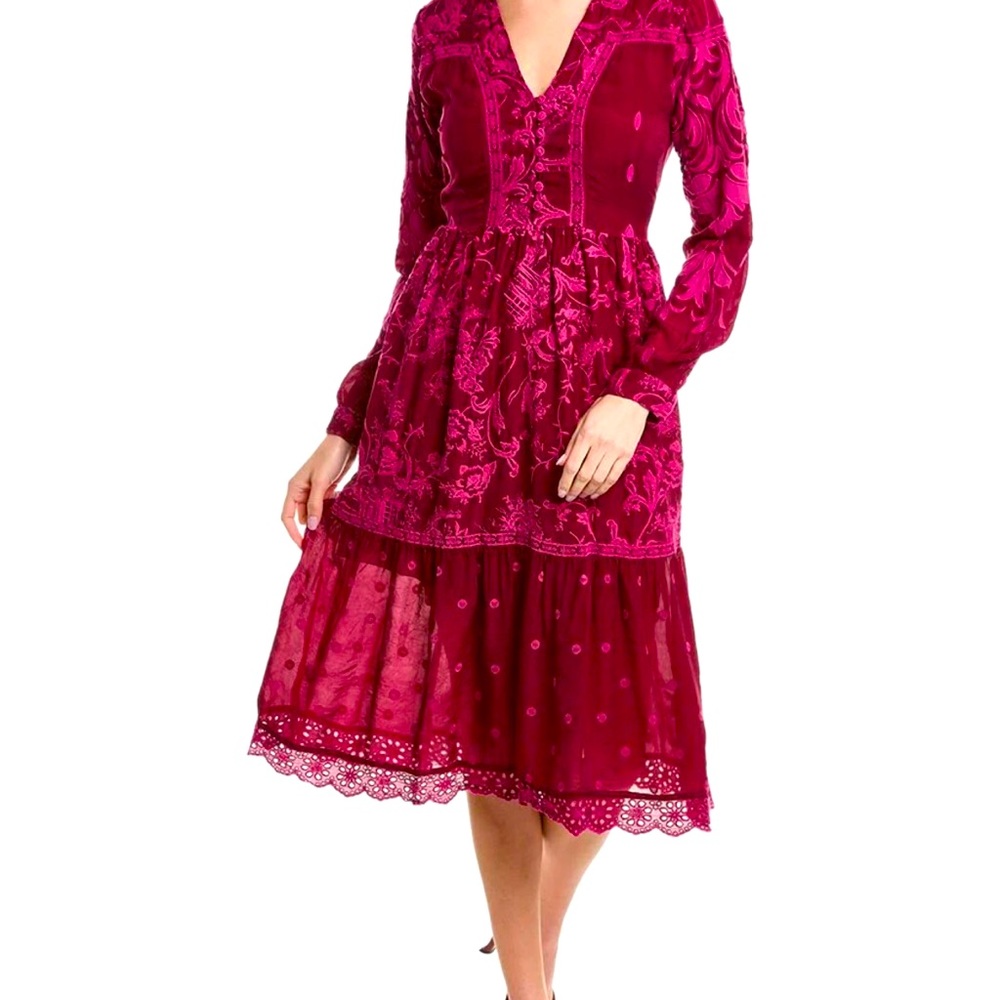 JOHNNY WAS PORCELAIN ALDEA DRESS💕❤️ Brand new never worn💕🎉